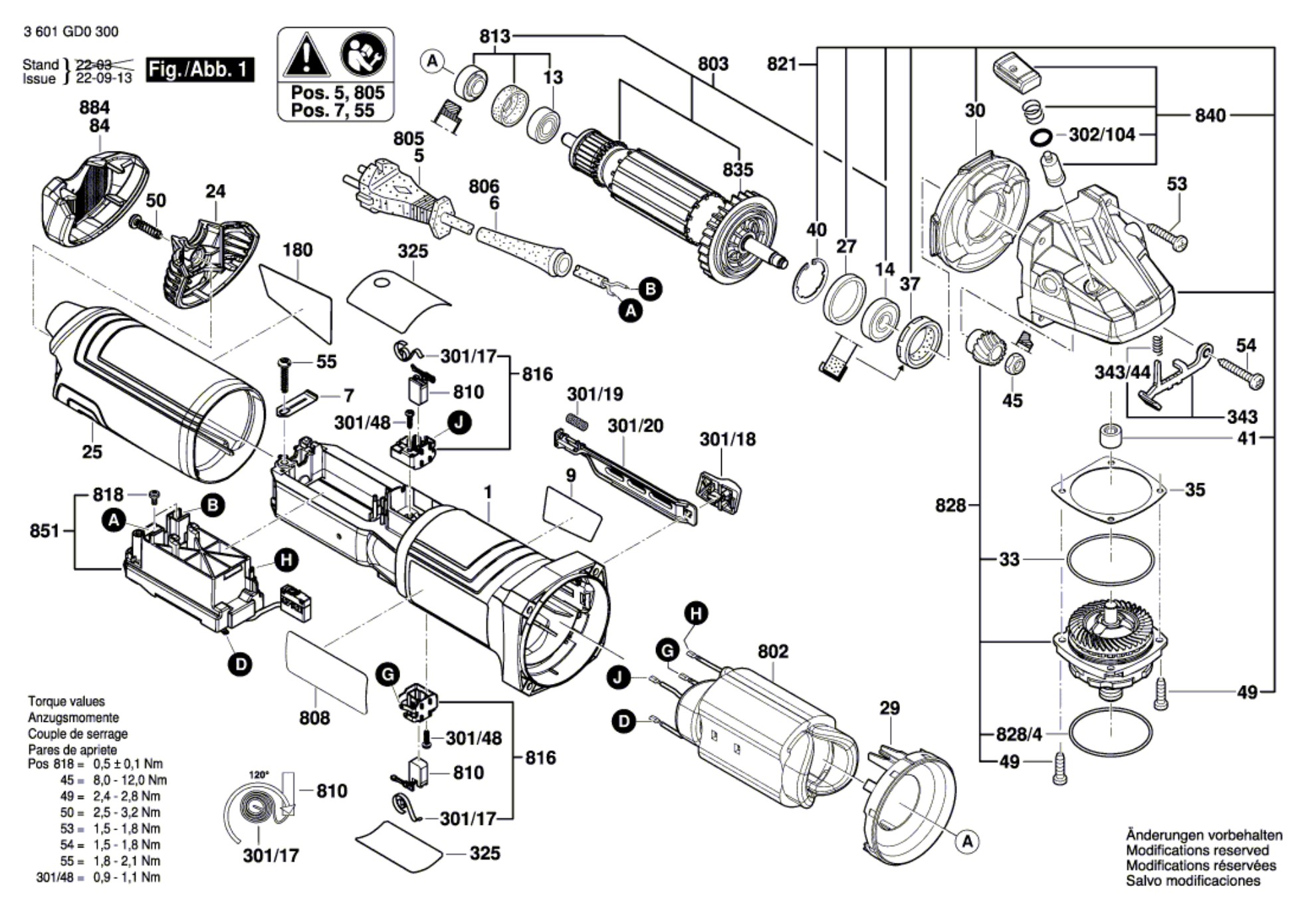 Bosch 3 601 Gd0 3e0 Gws 17 125 S Angle Grinder Spare Parts SPARE bosch-3-601-gd0-3e0-gws-17-125-s-angle-grinder-spare-parts-spare